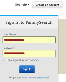 familysearch Login