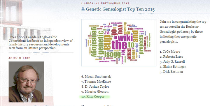 Top Ten Rockstar Genetic Genealogists