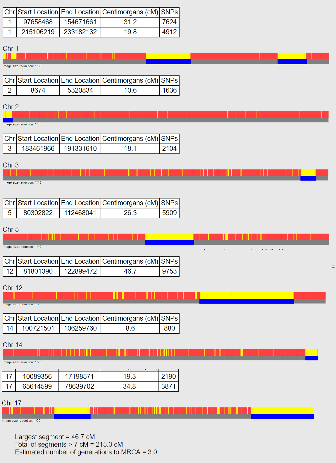 Autosomal Dna Statistics Chart